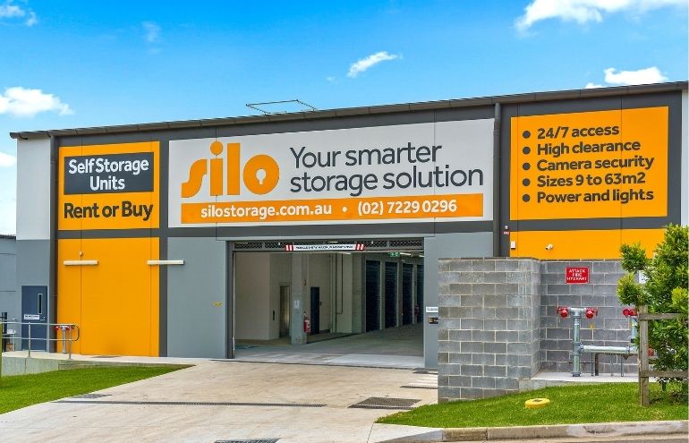 Front of Silo Storage Facility